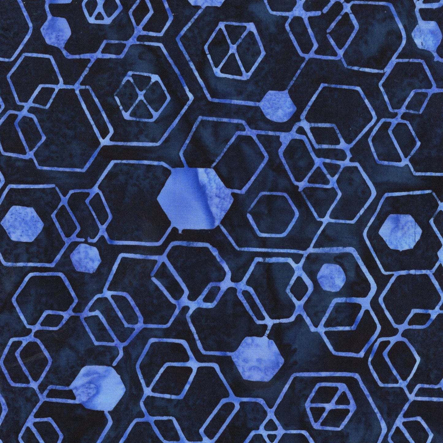 Pixelwave 10" Stack, Island Batik, Precut 10" Blue White Geometric Batik Layer Cake Fabric Squares