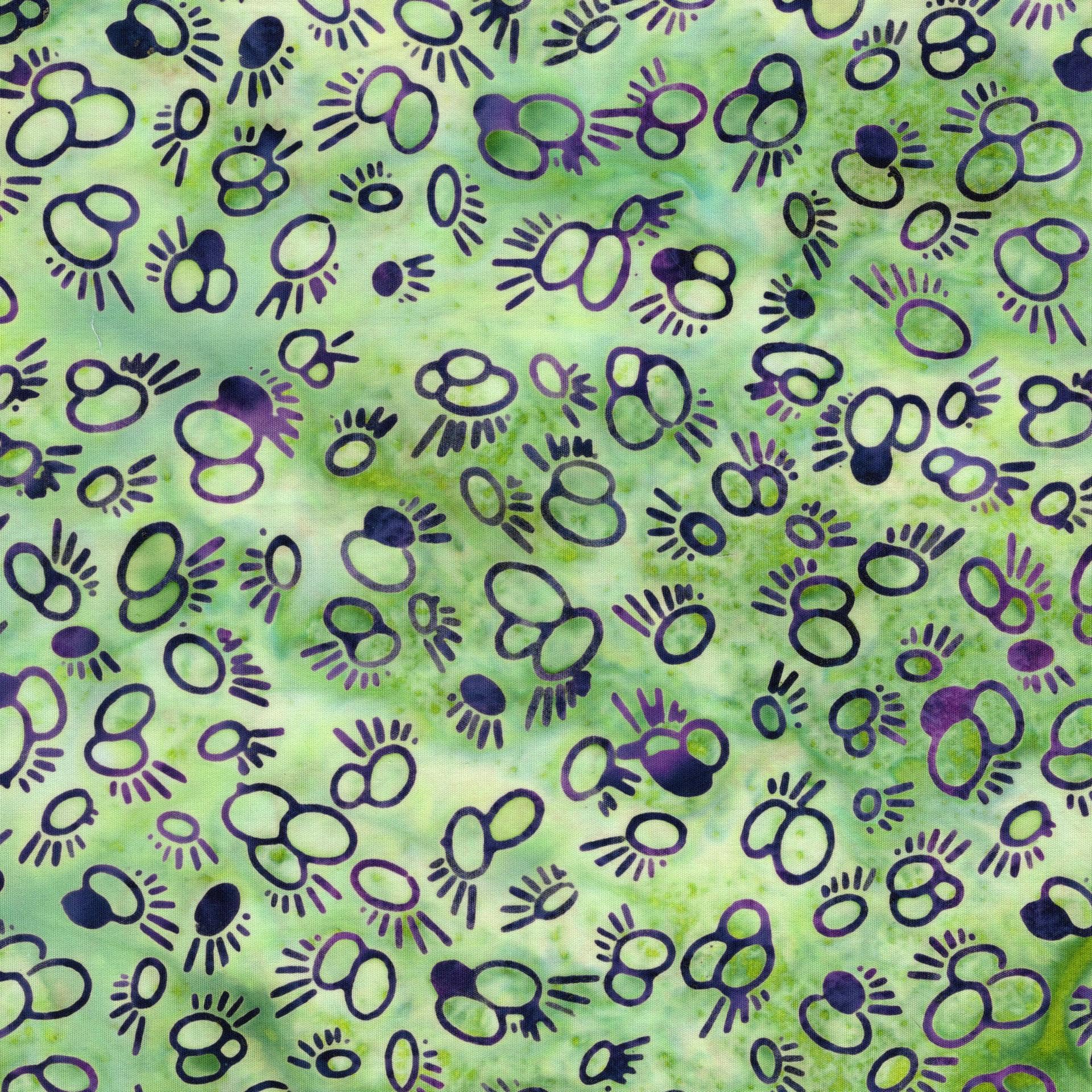 Wine Country 5" Stamp, Island Batik, 5" Precut Purple Green Batik Fabric Charm Pack Quilt Squares