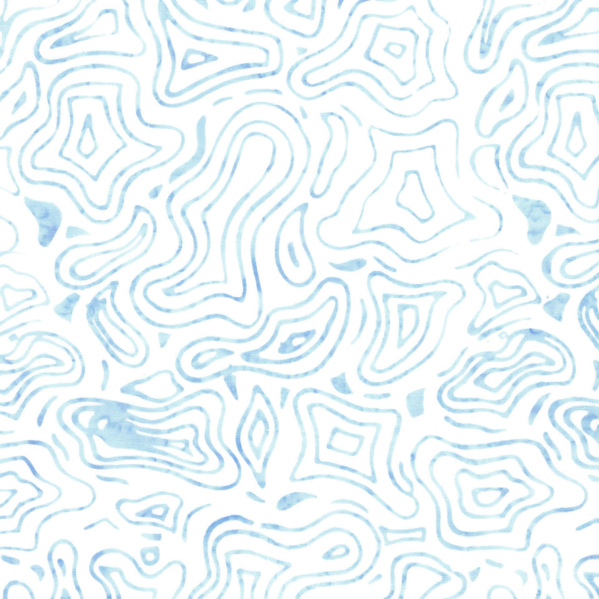 Pixelwave 5" Stamp, Island Batik, 5" Precut Blue White Geometric Batik Fabric Charm Pack Quilt Squares