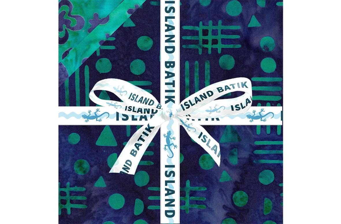 Groovy 5" Stamp, Island Batik, 5" Precut Coral Blue Teal Batik Fabric Charm Pack Quilt Squares