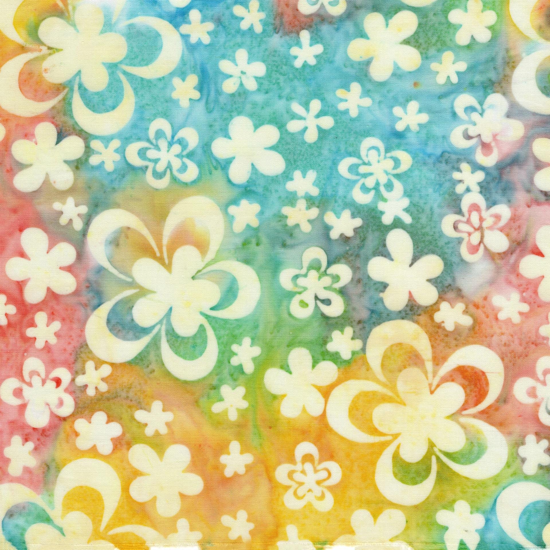 Groovy 5" Stamp, Island Batik, 5" Precut Coral Blue Teal Batik Fabric Charm Pack Quilt Squares