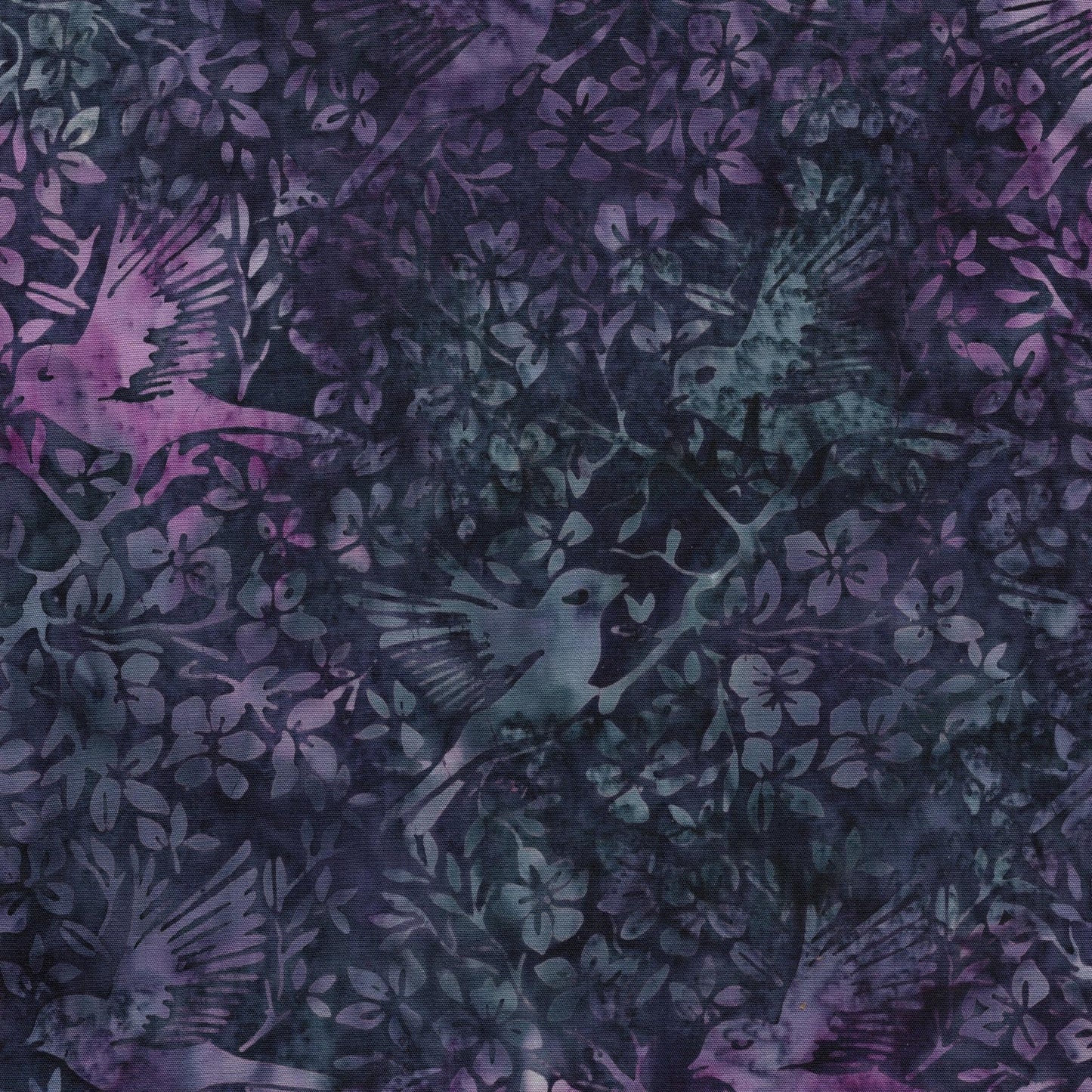 Songbird 5" Stamp, Island Batik, 5" Precut Pink Purple Beige Bird Batik Fabric Charm Pack Quilt Squares