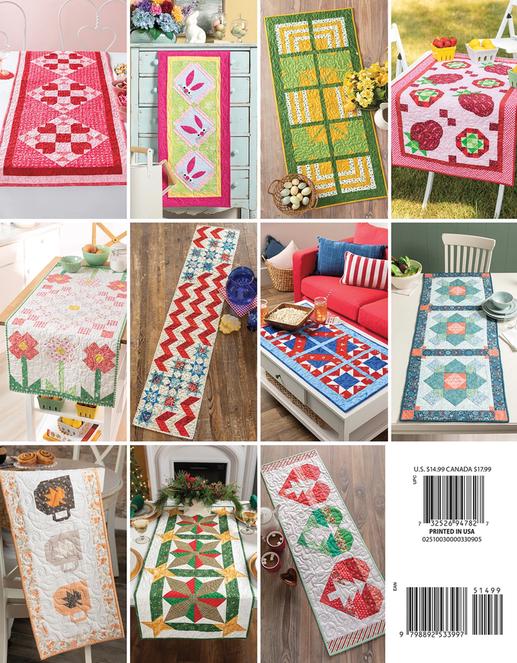 Season by Season Table Quilts Pattern Book, Annie's Quilting 1415441, Holiday Seasonal Table Runners Pattern Book, 11 Quilt Design Patterns