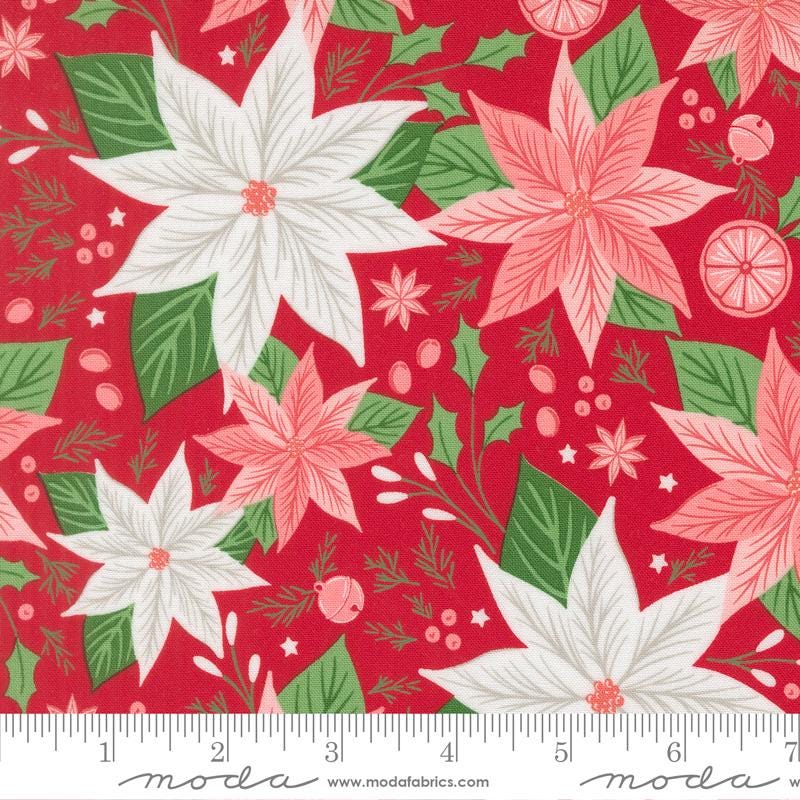 Merrily on High 5" Charm Pack, Moda 43210PP, 5" Precut Red Green Pink Christmas Xmas Charm Pack Fabric Squares, Sweetfire Road