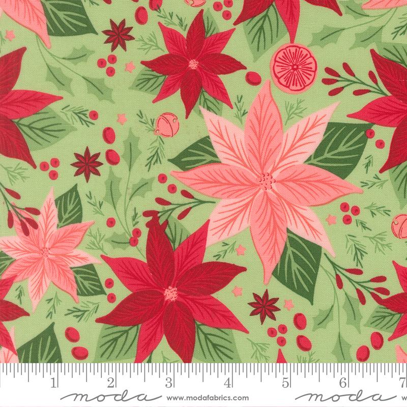 Merrily on High 5" Charm Pack, Moda 43210PP, 5" Precut Red Green Pink Christmas Xmas Charm Pack Fabric Squares, Sweetfire Road