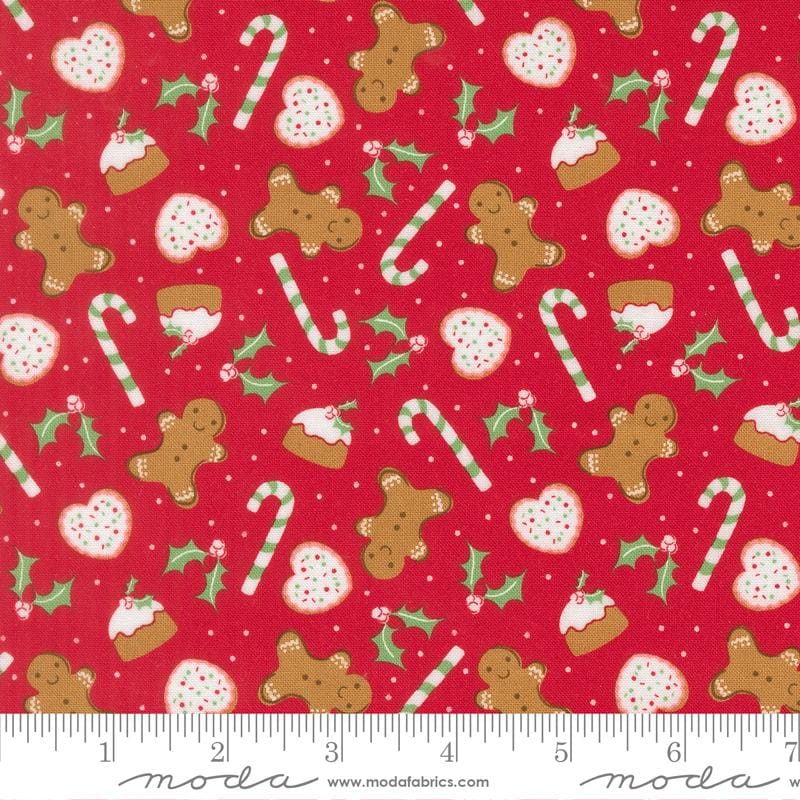 Merrily on High 5" Charm Pack, Moda 43210PP, 5" Precut Red Green Pink Christmas Xmas Charm Pack Fabric Squares, Sweetfire Road