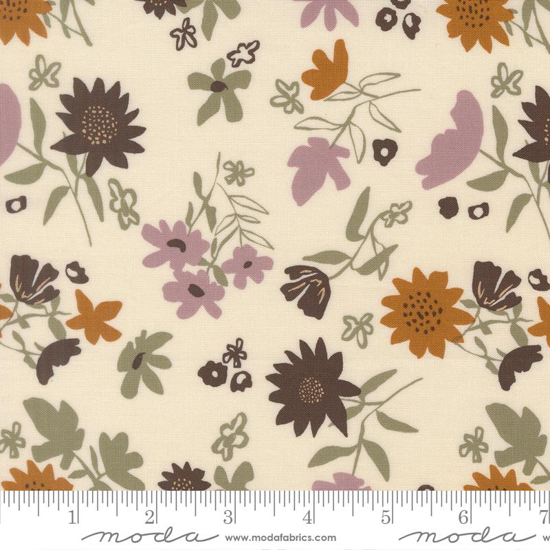 Windfall 5" Autumn Charm Pack, Moda 45650PP, 5" Precut Autumn Fall Floral Fabric Squares, Fancy That Design