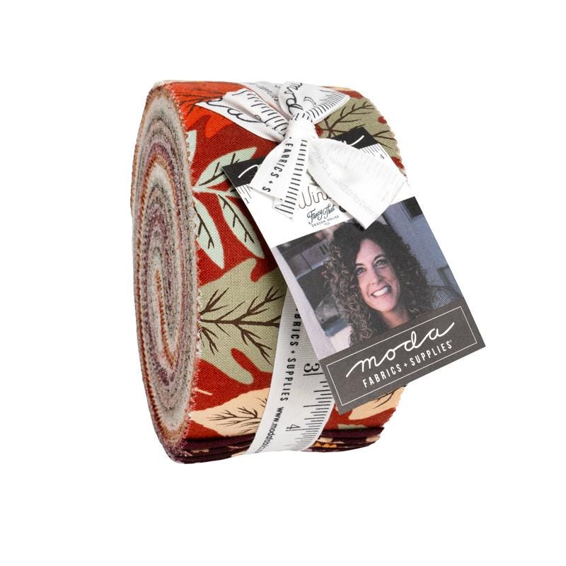 Windfall 2.5" Jelly Roll, Moda 45650JR, 2.5" Precut Autumn Fall Floral Fabric Strips, Floral Jelly Roll Fabric, Fancy That Design House