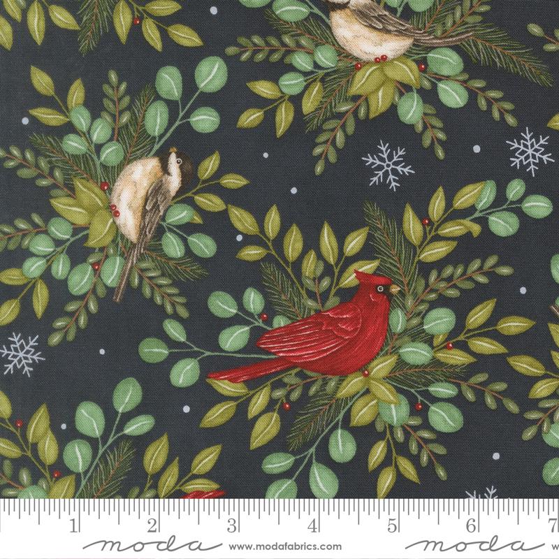 When Snow Falls 10" Layer Cake, Moda 56170LC, 10" Precut Traditional Christmas Layer Cake Fabric Squares, Deb Strain