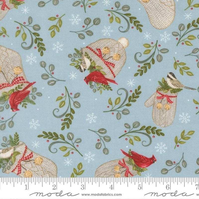 When Snow Falls 10" Layer Cake, Moda 56170LC, 10" Precut Traditional Christmas Layer Cake Fabric Squares, Deb Strain