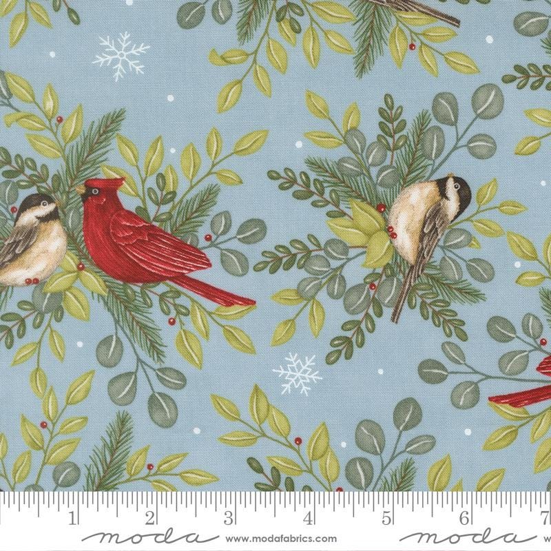 When Snow Falls 10" Layer Cake, Moda 56170LC, 10" Precut Traditional Christmas Layer Cake Fabric Squares, Deb Strain