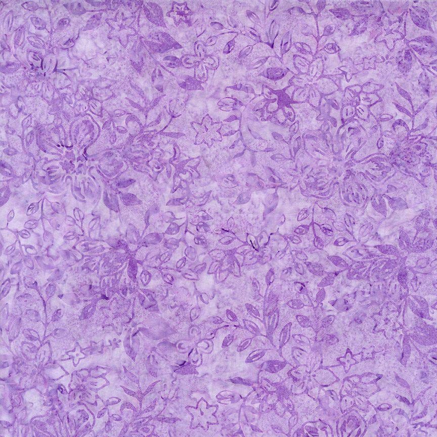 Tonga Lilypad Batik 5" Squares, Timeless Treasures Treat-Mini42 Lilypad, 5" Precut Purple Yellow Green Batik Charm Pack Squares