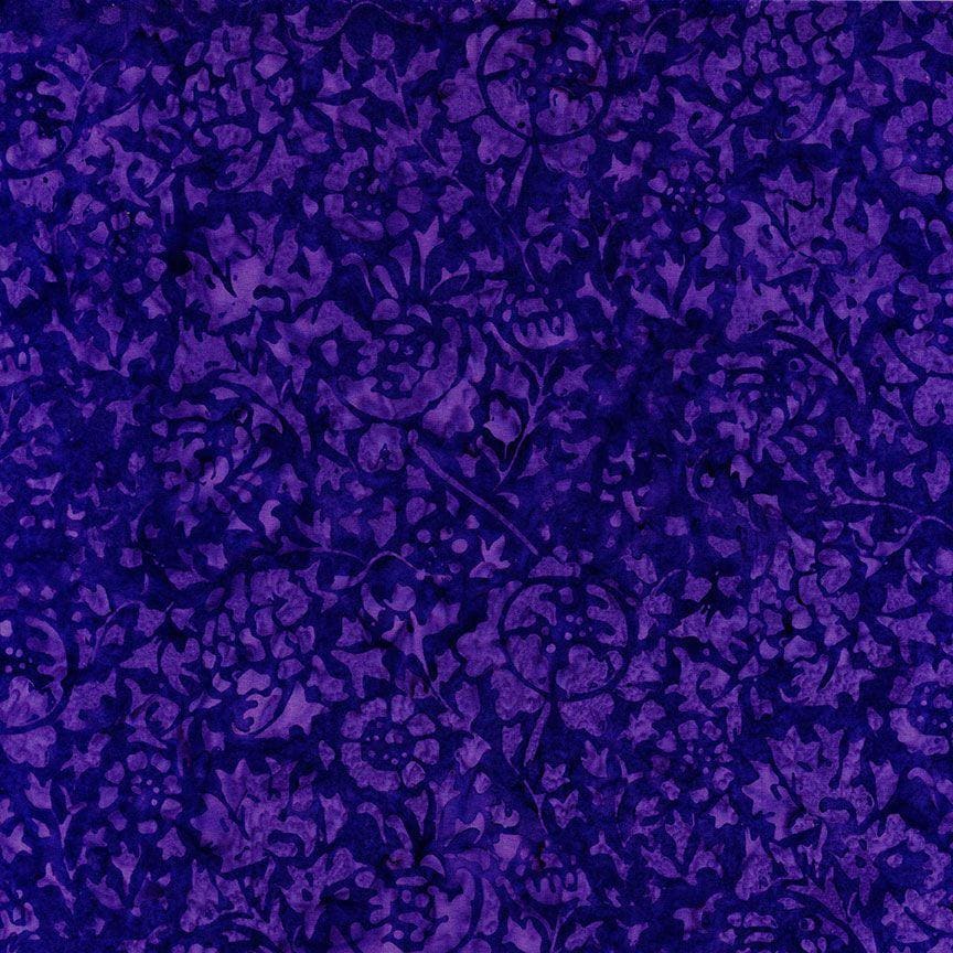 Tonga Lilypad Batik 5" Squares, Timeless Treasures Treat-Mini42 Lilypad, 5" Precut Purple Yellow Green Batik Charm Pack Squares