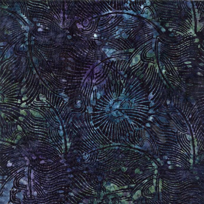 Tonga Raven Batik 5" Squares, Timeless Treasures Treat-Mini42 Raven , 5" Precut Halloween Purple Green Black Orange Batik Charm Pack Squares