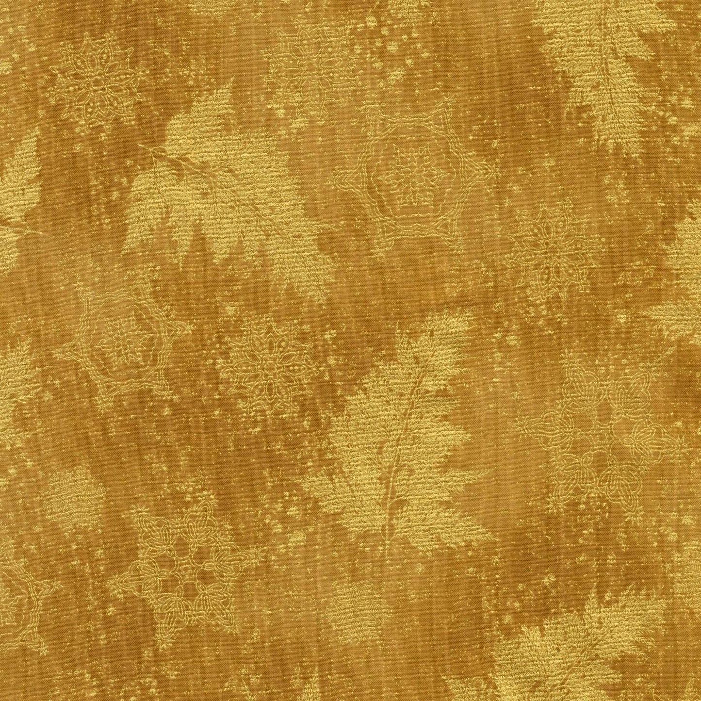 Holiday Flourish 12 5" Charm Squares OOP, Robert Kaufman CHS-785-42, Precut 10" Traditional Xmas Gold Metallic Charm Pack Fabric Squares