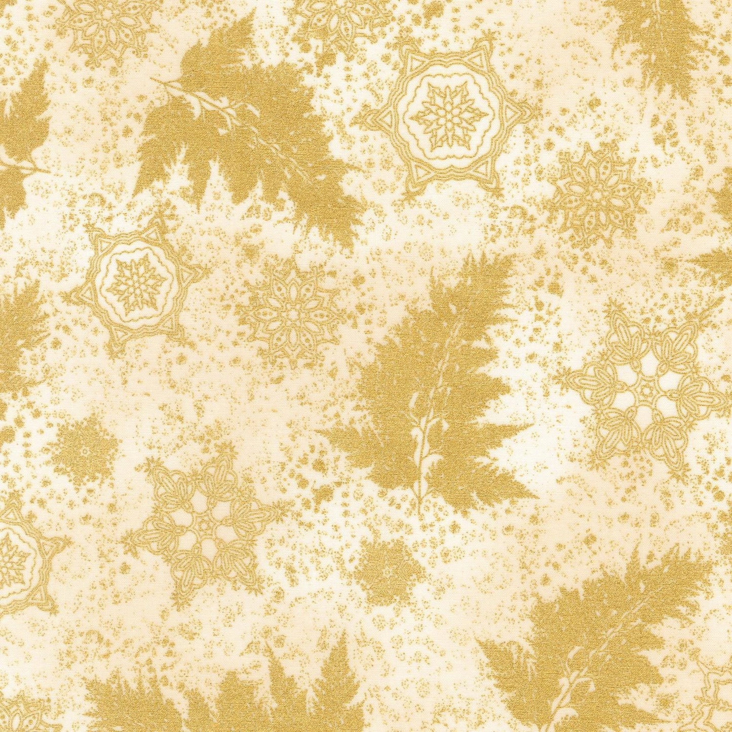 Holiday Flourish 12 5" Charm Squares OOP, Robert Kaufman CHS-785-42, Precut 10" Traditional Xmas Gold Metallic Charm Pack Fabric Squares