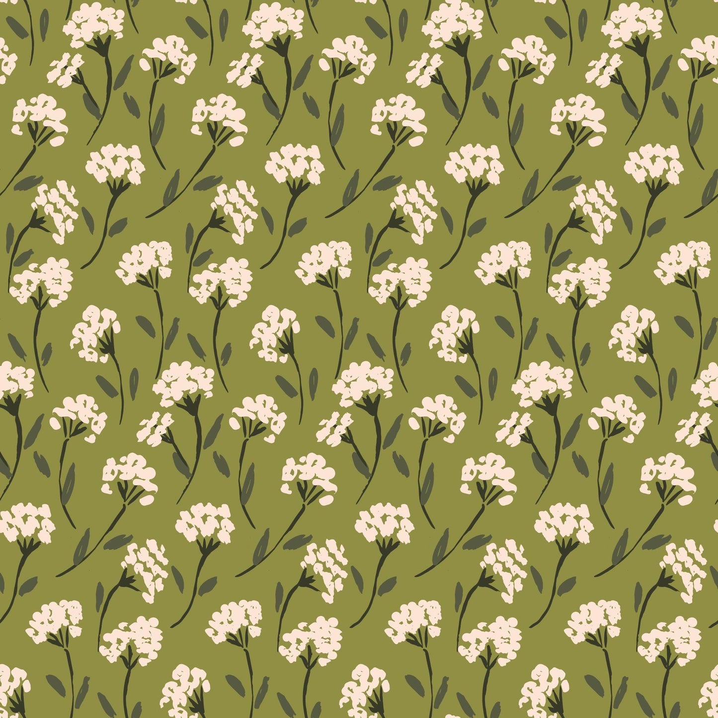 Crimson and Evergreen 5" Fabric Squares, Cloud9 Fabrics 600477, 5" Precut Red Orange Green White Black Floral Quilt Fabric Squares