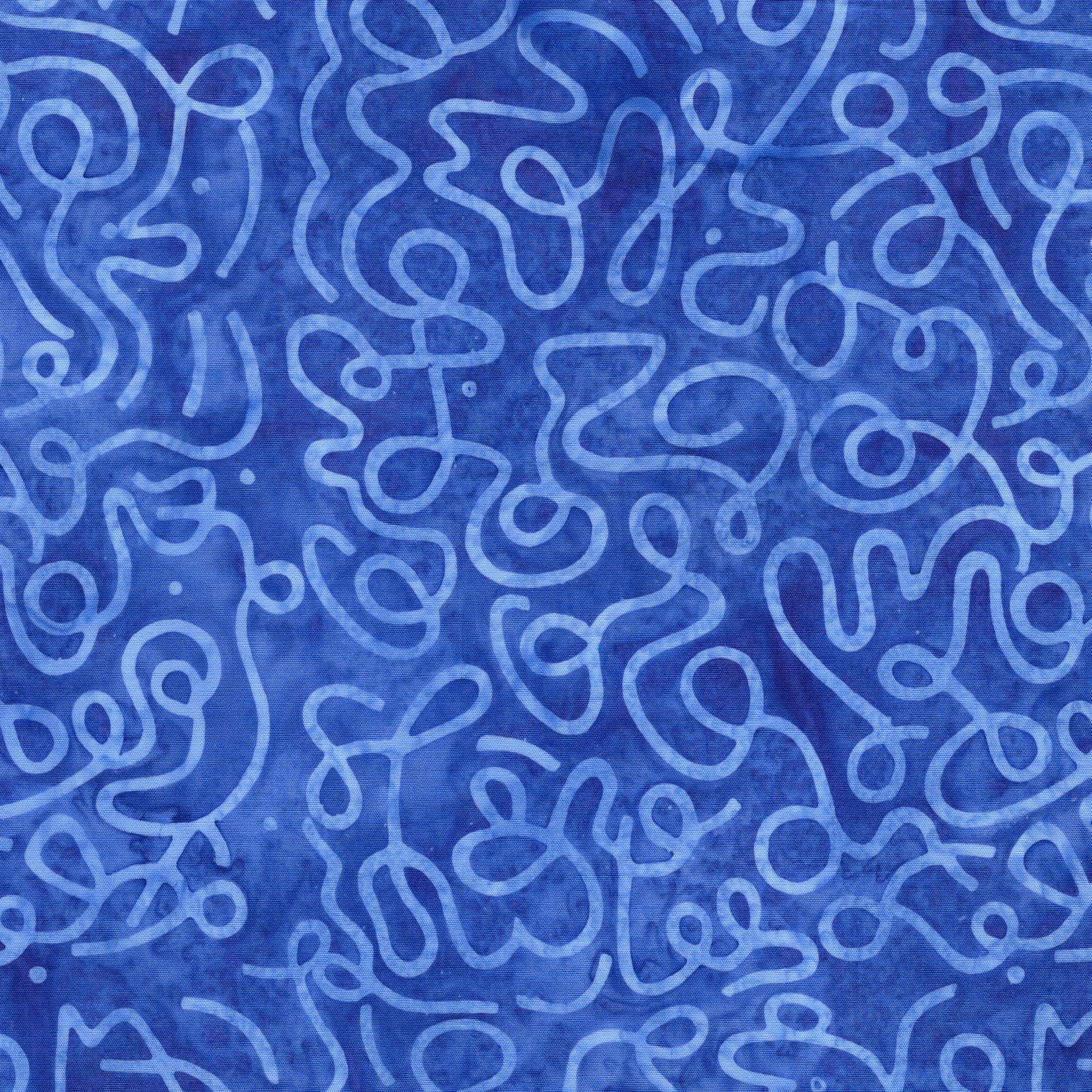 Pixelwave 2.5" Strip Pack, Island Batik, 2.5" Precut Blue White Geometric Batik Jelly Roll Fabric Strips