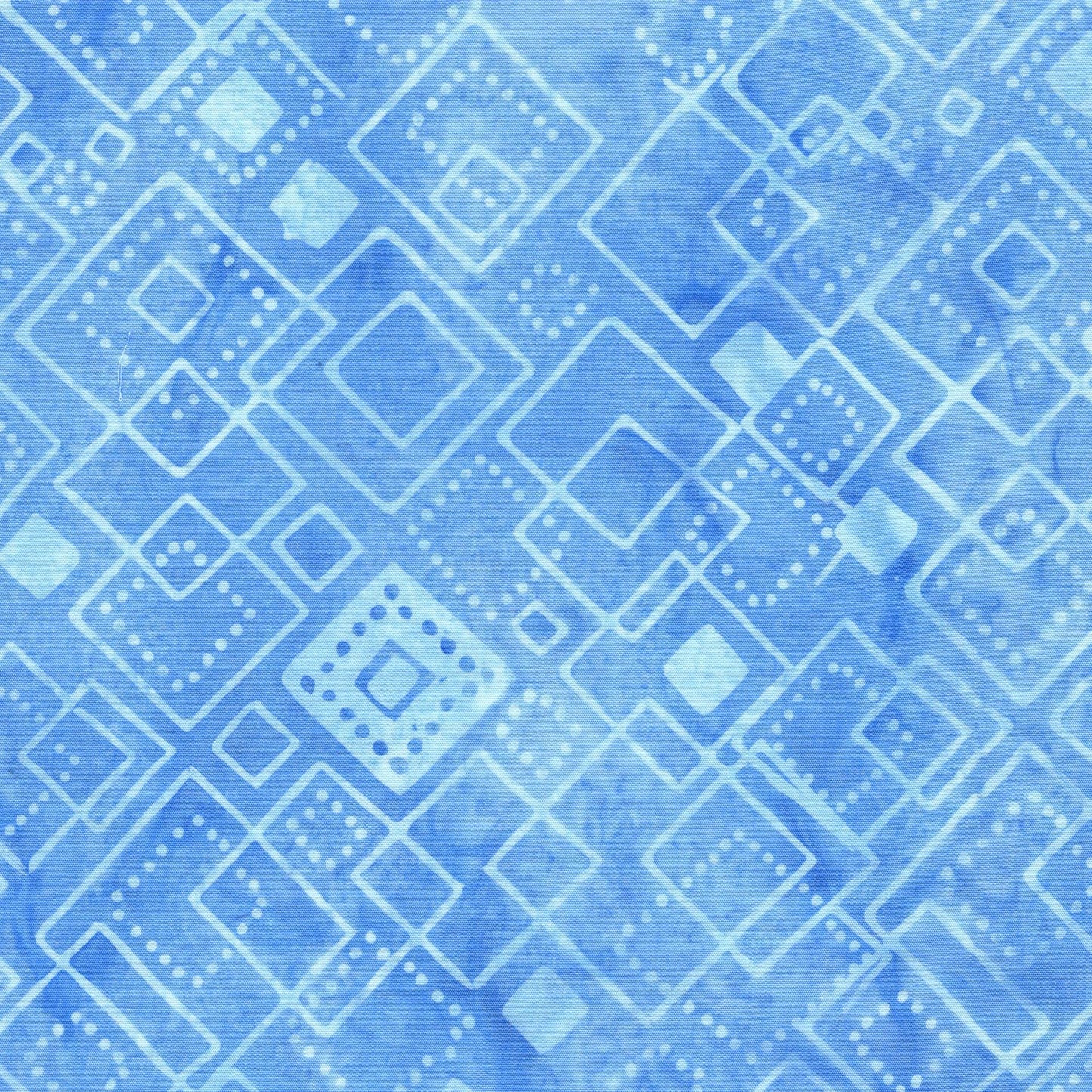 Pixelwave 2.5" Strip Pack, Island Batik, 2.5" Precut Blue White Geometric Batik Jelly Roll Fabric Strips
