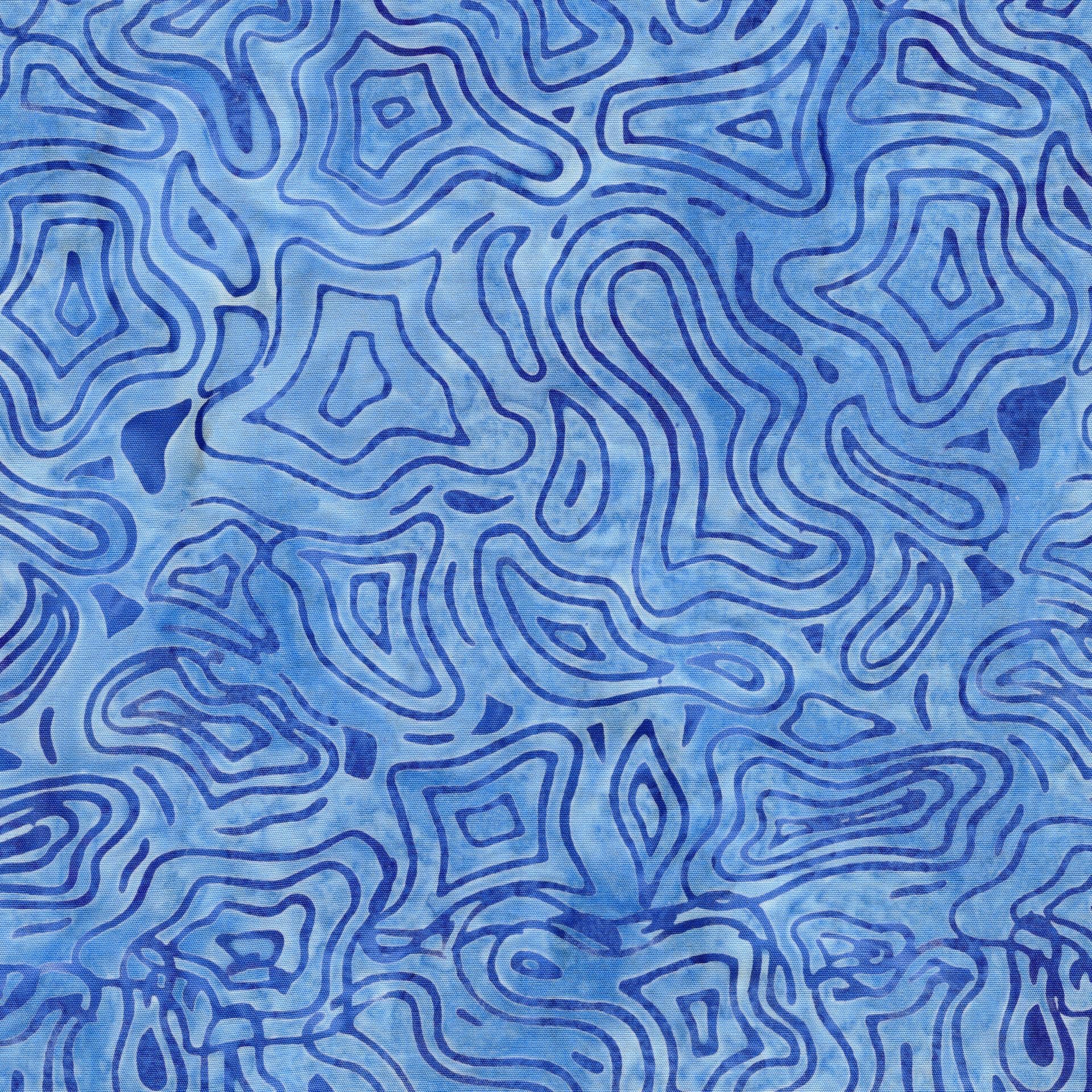 Pixelwave 10" Stack, Island Batik, Precut 10" Blue White Geometric Batik Layer Cake Fabric Squares