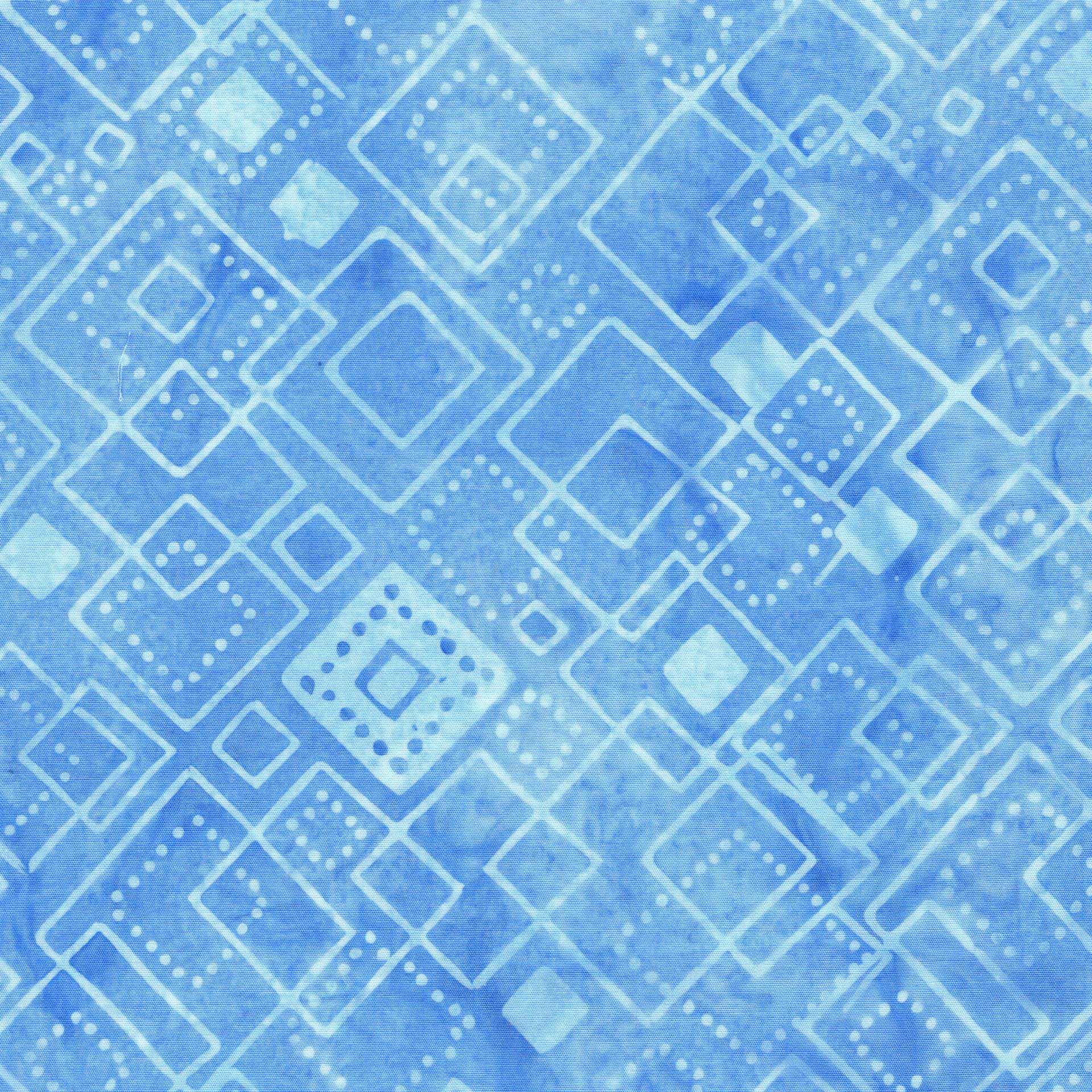Pixelwave 10" Stack, Island Batik, Precut 10" Blue White Geometric Batik Layer Cake Fabric Squares