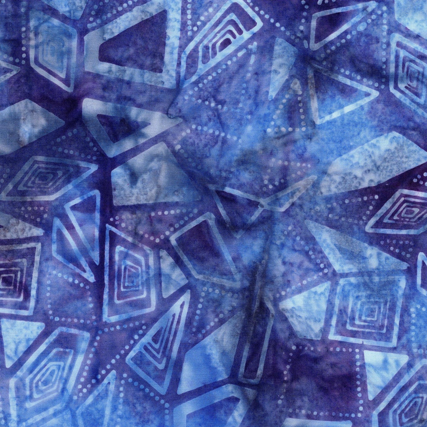Prism Play 10" Stack, Island Batik, Precut 10" Purple Pink Teal Green Geometric Batik Layer Cake Fabric Squares