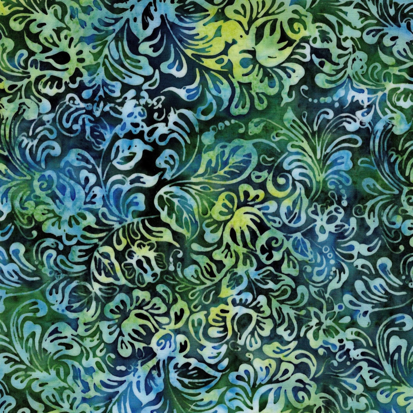 South Hampton 5" Stamp, Island Batik, 5" Precut Blue Green Pink Purple Floral Batik Fabric Charm Pack Quilt Squares