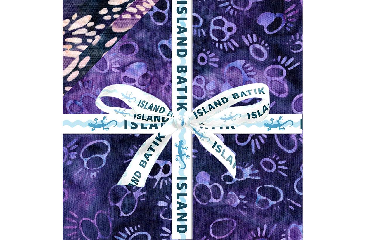 Wine Country 5" Stamp, Island Batik, 5" Precut Purple Green Batik Fabric Charm Pack Quilt Squares