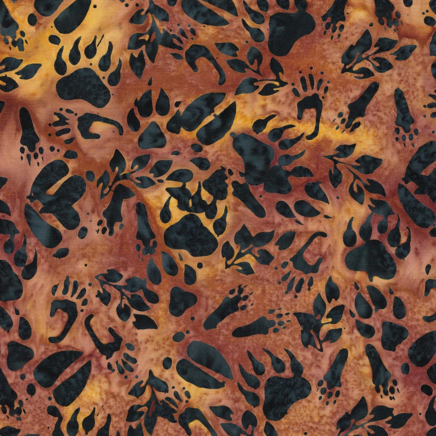 Fur and Forest 5" Stamp, Island Batik, 5" Precut Black Brown Tan Green Deer Bear Moose Masculine Batik Fabric Charm Pack Quilt Squares