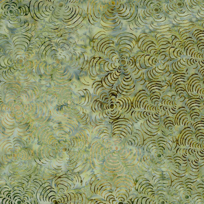Tonga Radiant Meadow Batik 2.5" Strips, Timeless Treasures Treat-Strip40 Radiant, Blue Green Yellow 2.5" Batik Fabric Strips