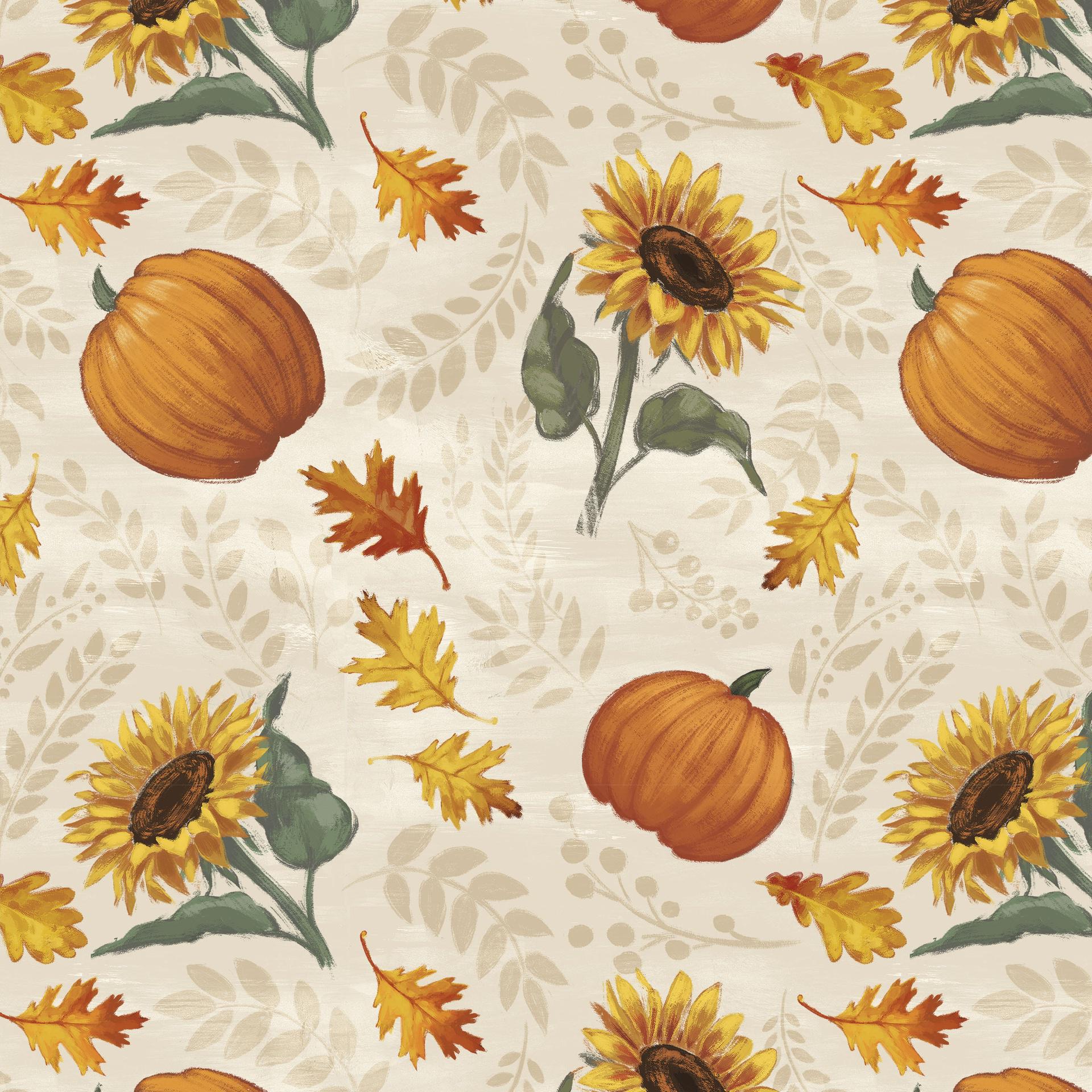 Harvest Delight 10" Squares, White Owl Fabrics HARVESTDELIGHT-10, 10" Precut Autumn Fall Pumpkins Leaves Quilt Fabric Squares