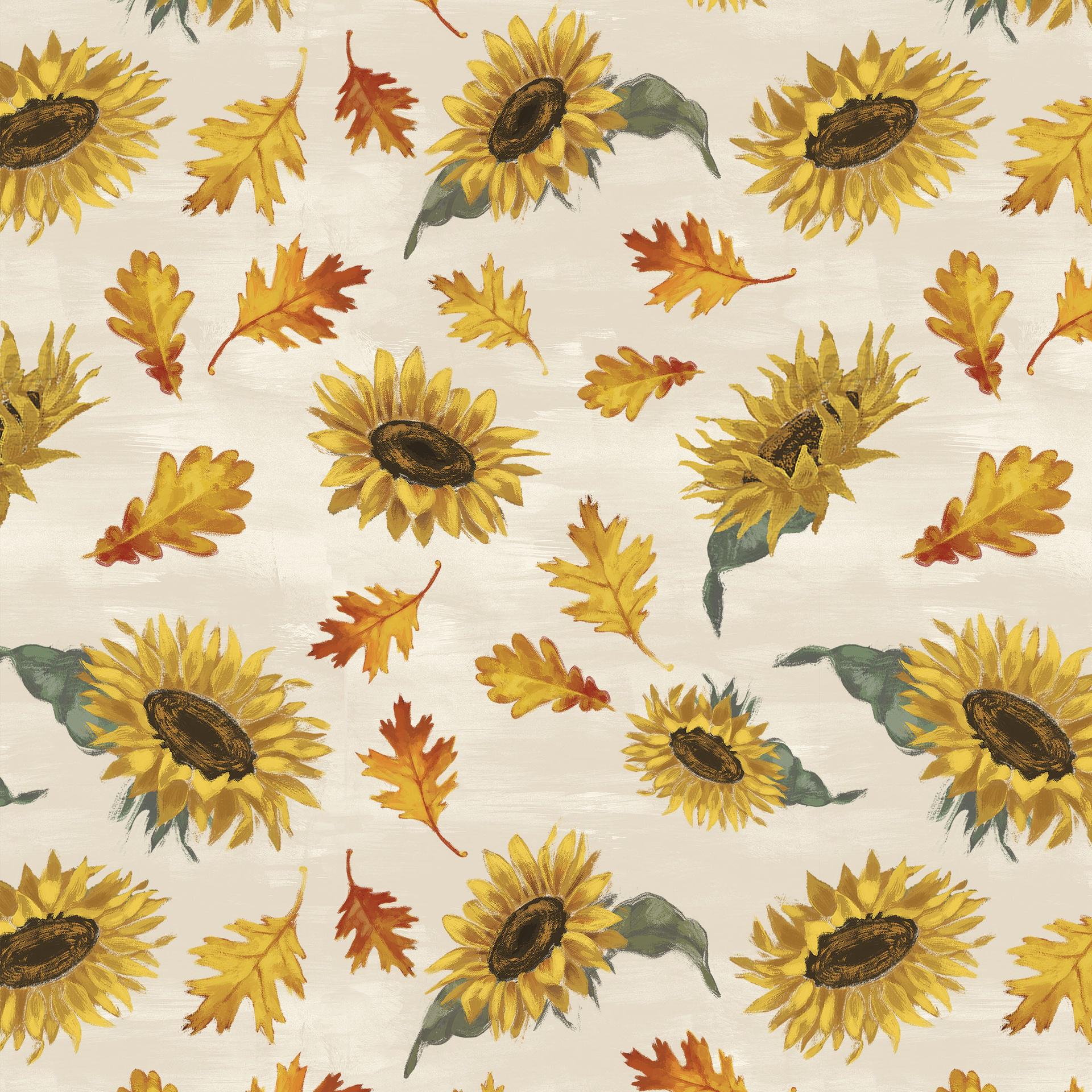 Harvest Delight 5" Squares, White Owl Fabrics HARVESTDELIGHT-05, 5" Precut Autumn Fall Pumpkins Leaves Quilt Fabric Squares