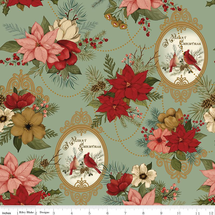 Christmas Greetings 5" Stacker, Riley Blake 5-17660-42, 5" Precut Christmas Xmas Fabric Squares, Christmas Charm Pack, Sandy Gervais