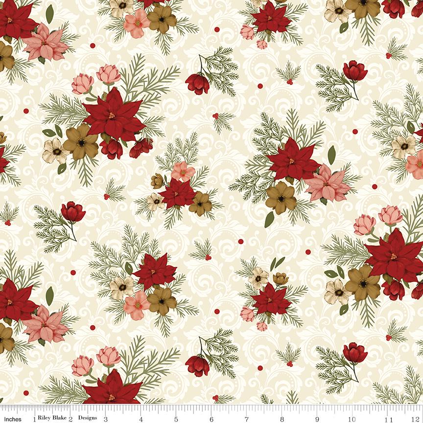 Christmas Greetings 5" Stacker, Riley Blake 5-17660-42, 5" Precut Christmas Xmas Fabric Squares, Christmas Charm Pack, Sandy Gervais