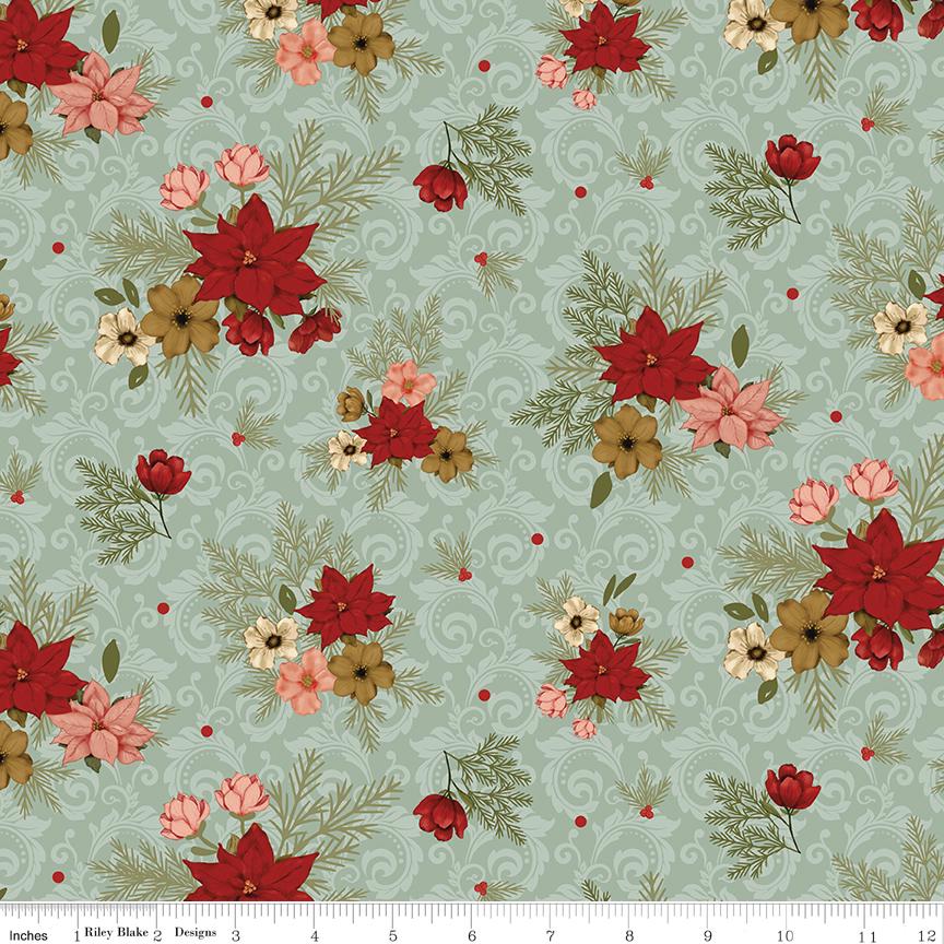Christmas Greetings 5" Stacker, Riley Blake 5-17660-42, 5" Precut Christmas Xmas Fabric Squares, Christmas Charm Pack, Sandy Gervais