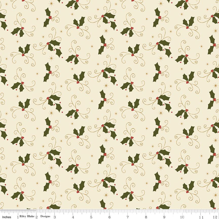 Christmas Greetings 5" Stacker, Riley Blake 5-17660-42, 5" Precut Christmas Xmas Fabric Squares, Christmas Charm Pack, Sandy Gervais