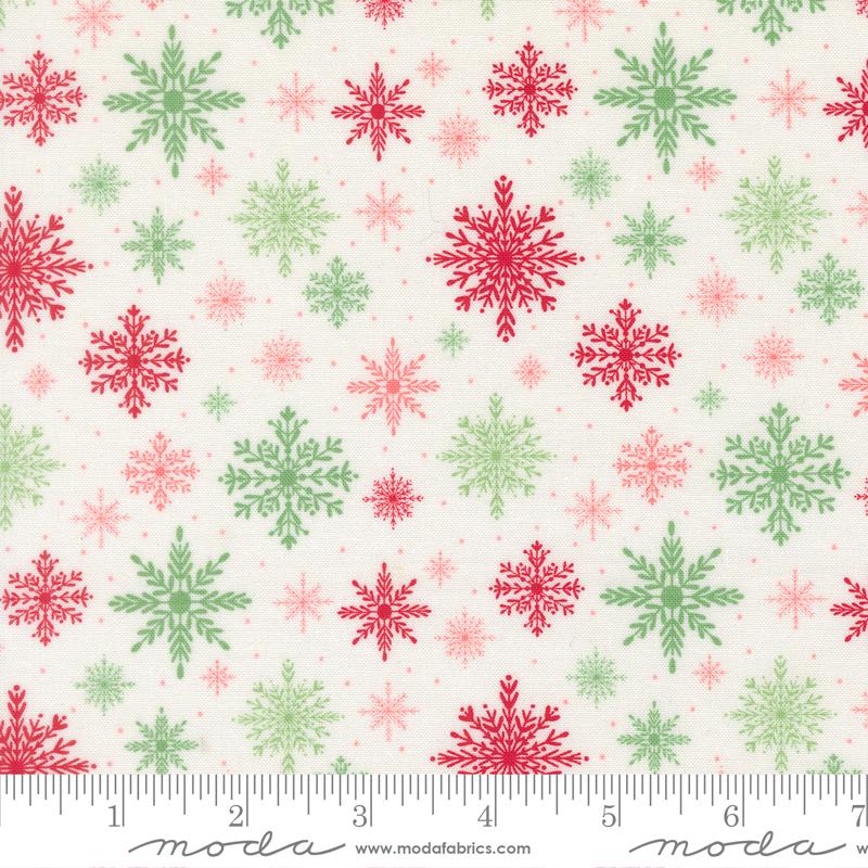 Merrily on High 5" Charm Pack, Moda 43210PP, 5" Precut Red Green Pink Christmas Xmas Charm Pack Fabric Squares, Sweetfire Road