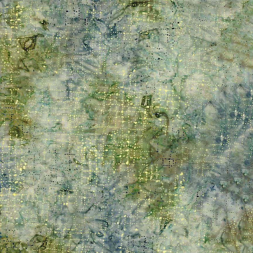Tonga Radiant Meadow Batik 5" Squares, Timeless Treasures Treat-Mini42 Radiant, 5" Precut Blue Yellow Green Batik Charm Pack Squares