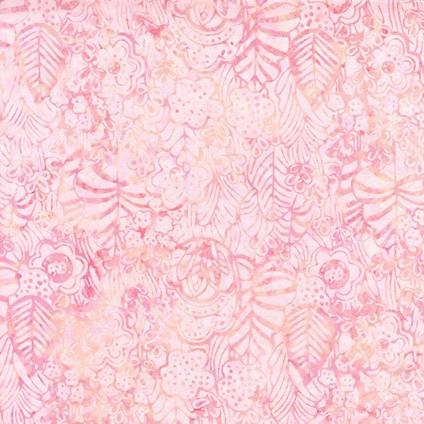 Tonga Geranium Batik 5" Squares, Timeless Treasures Treat-Mini42 Geranium, 5" Precut Pink Red Green Batik Charm Pack Squares