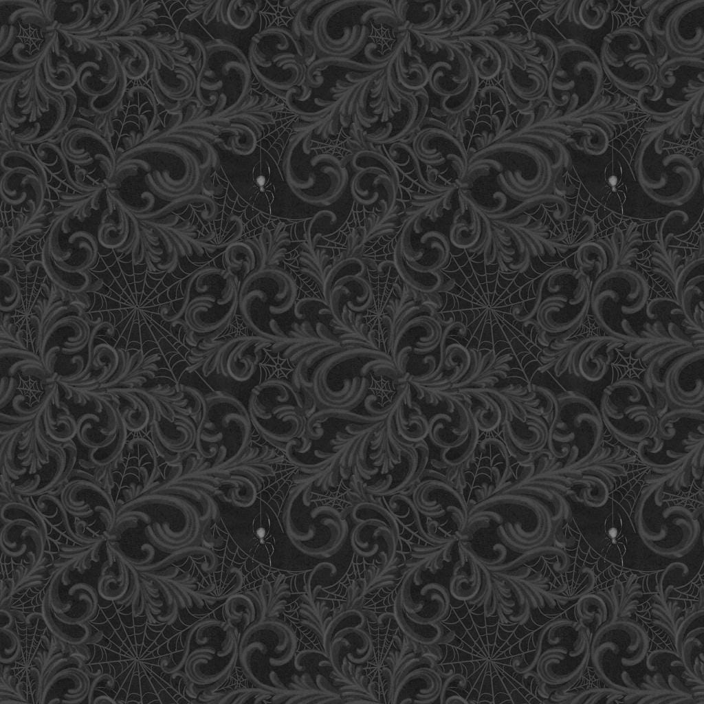 Dark Academia 2.5" Strip Pack, White Owl Fabrics, 2.5" Precut Halloween Skulls Pumpkins Crows Ravens Fabric Strips, Nicole Tamarin