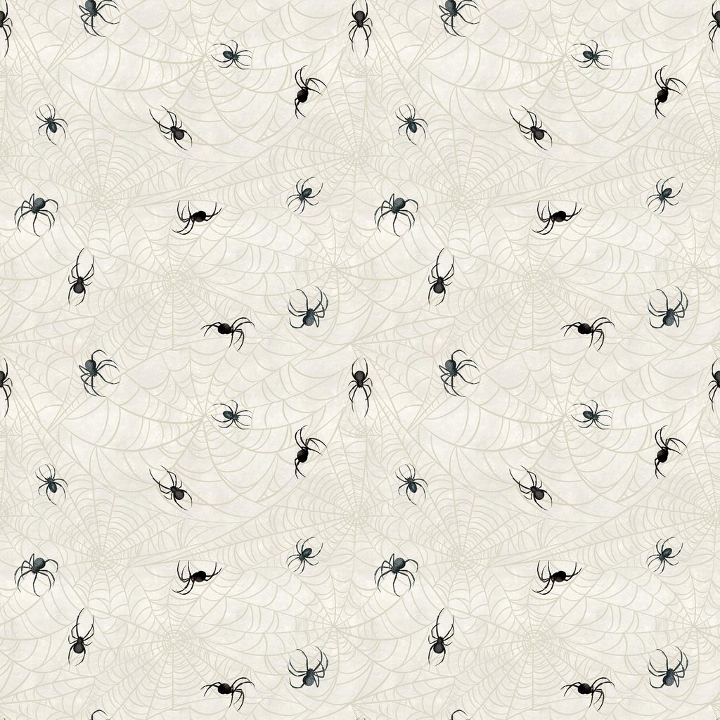 Dark Academia 20 Fat Quarters Halloween Fabric Bundle, White Owl Fabrics, Cotton Halloween Quilt Fabric, Nicole Tamarin
