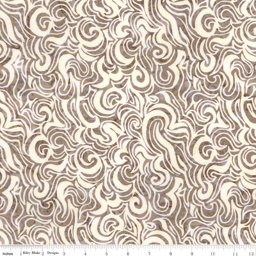 Expressions Batiks Sunken Treasure 5" Stacker, Riley Blake 5-23717-42, 5" Precut Teal Brown Yellow Coastal Batik Fabric Squares