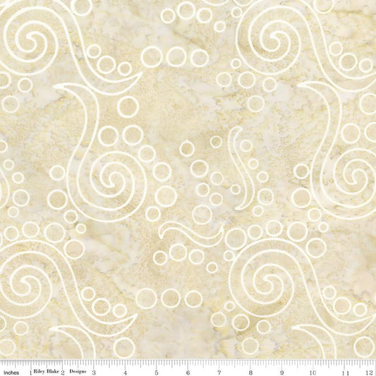 Expressions Batiks Sunken Treasure - Beige Batik Fabric, Riley Blake BT23711-132 Coastal Path, Neutral Quilt Background Batiks, By the Yard