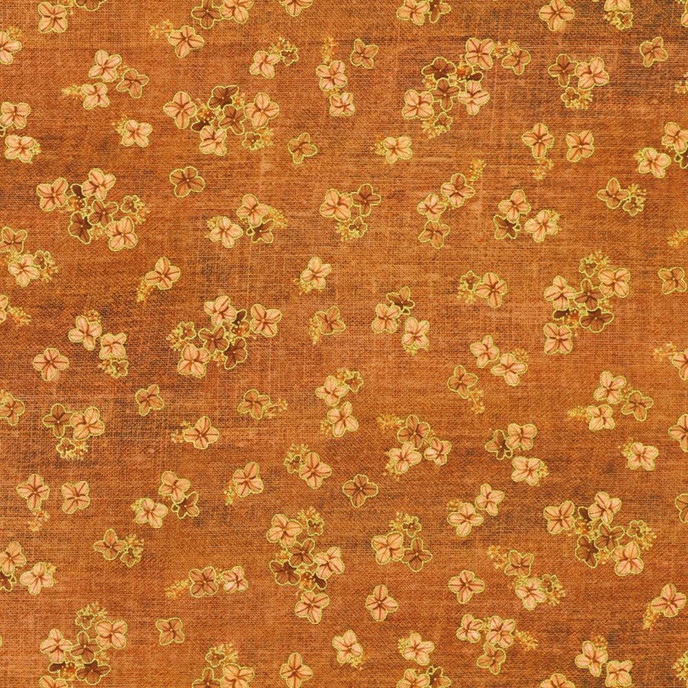 Hello Fall 5" Squares, Robert Kaufman CHS-1392-42, 5" Precut Autumn Fall Floral Fabric Squares, Autumn Floral Charm Pack Fabric