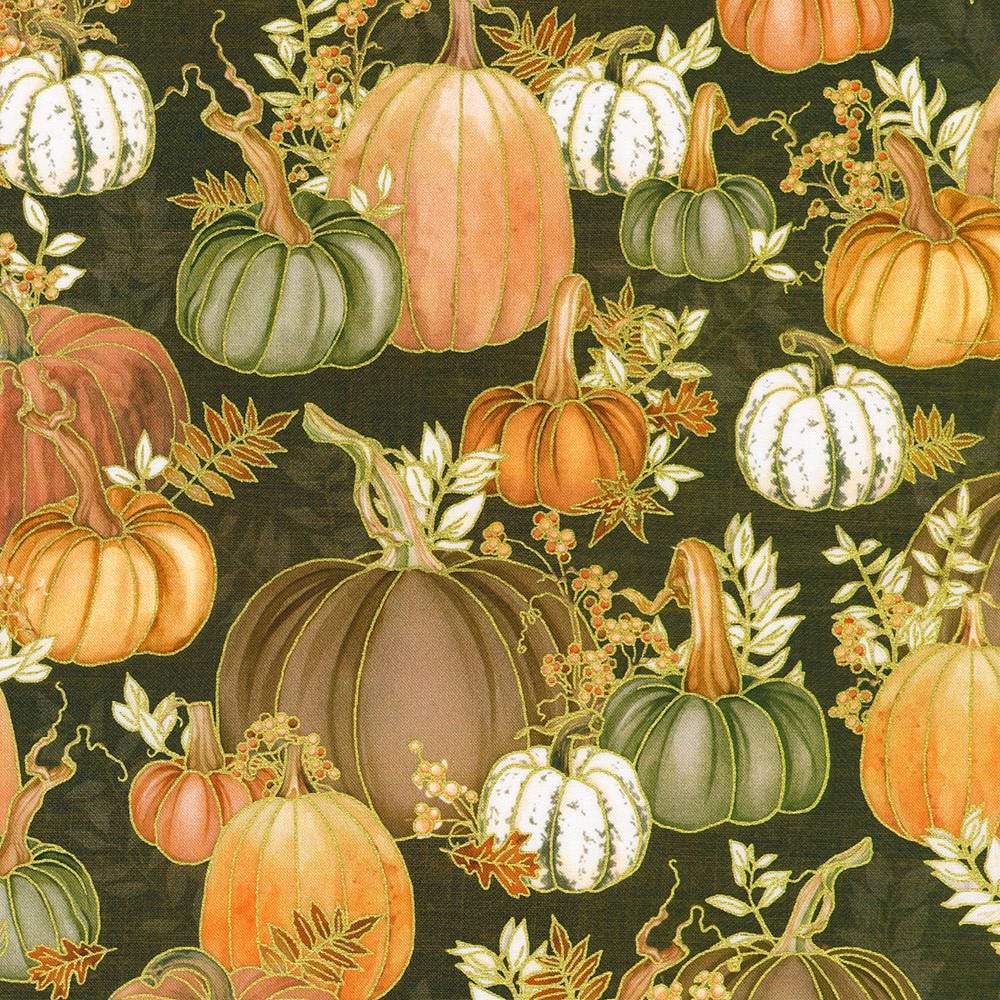 Hello Fall 2.5" Roll Up, Robert Kaufman RU-1392-40, 2.5" Precut Autumn Fall Floral Fabric Strip Roll, Autumn Floral Jelly Roll