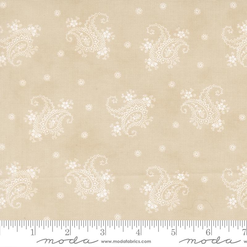 Breathtaking Blues Layer Cake, Moda 44400LC, Precut 10" Blue Beige Floral Layer Cake Fabric Squares, 3 Sisters