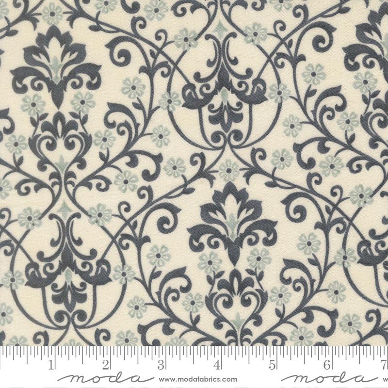 Breathtaking Blues Charm Pack, Moda 44400PP, Precut 5" Blue Beige Floral Charm Pack Fabric Squares, 3 Sisters