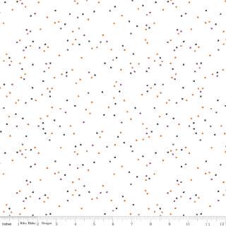 Blossom - Halloween Polka Dot Fabric, Riley Blake C730-TrickOrTreat, Halloween Cotton Blender Background Fabric, Apparel Fabric, By the Yard