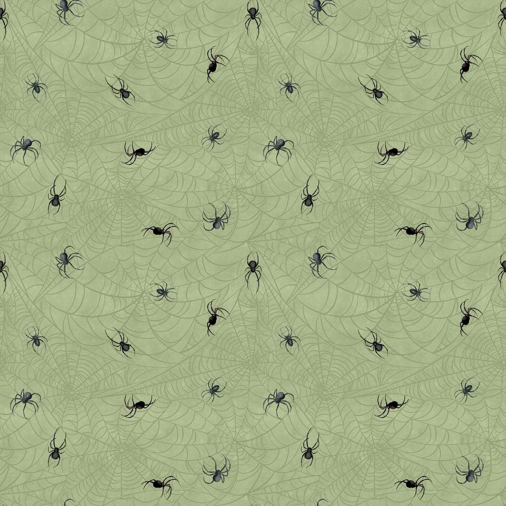 Dark Academia 20 Fat Quarters Halloween Fabric Bundle, White Owl Fabrics, Cotton Halloween Quilt Fabric, Nicole Tamarin