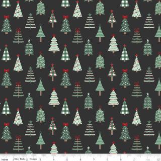 Evergreen Wishes 5" Stacker, Riley Blake 5-17810-42, 5" Precut Mint Green Red Black Cream Christmas Fabric Squares, Traci Reed, Riley Blake